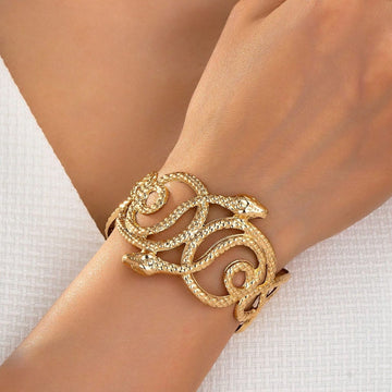 Serpent Royale Statement Cuff by Suryatra