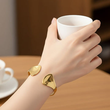 Aurora Gold Cuff Bracelet by Suryatra