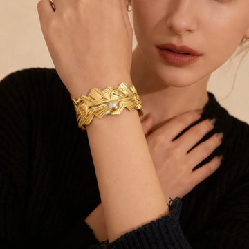 Golden Orchard Statement Cuff by Suryatra