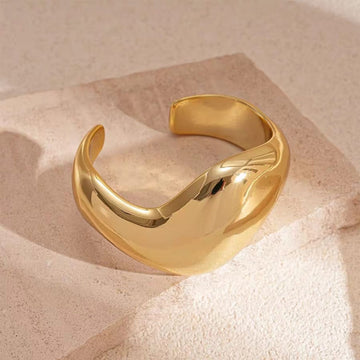 Molten Gold Statement Cuff by Suryatra