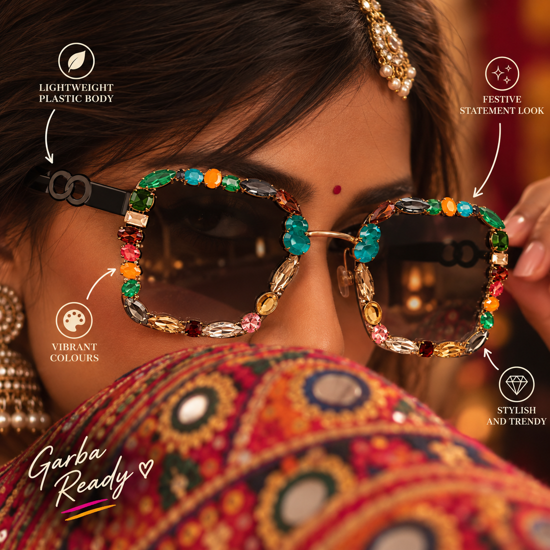 Emerald Aura Crystal Shades by Suryatra