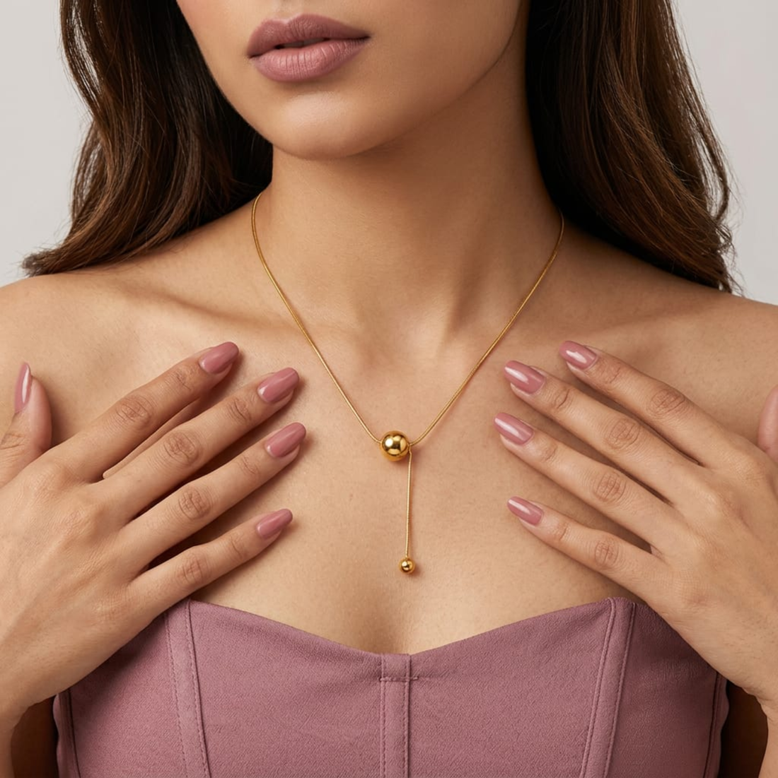 Noor Orb Drop Necklace by Suryatra