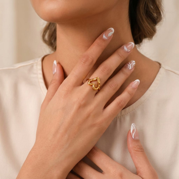 Amora Twin Heart Ring by Suryatra