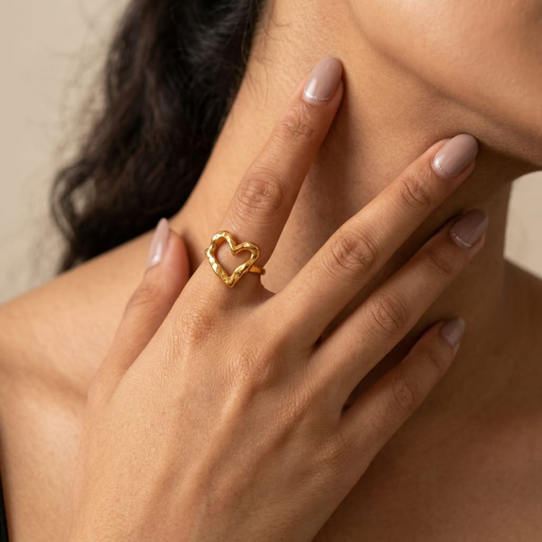 Amora Twin Heart Ring by Suryatra