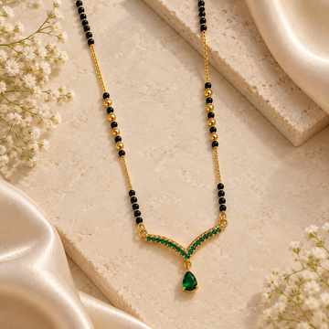 Ira Emerald Mangalsutra by Suryatra
