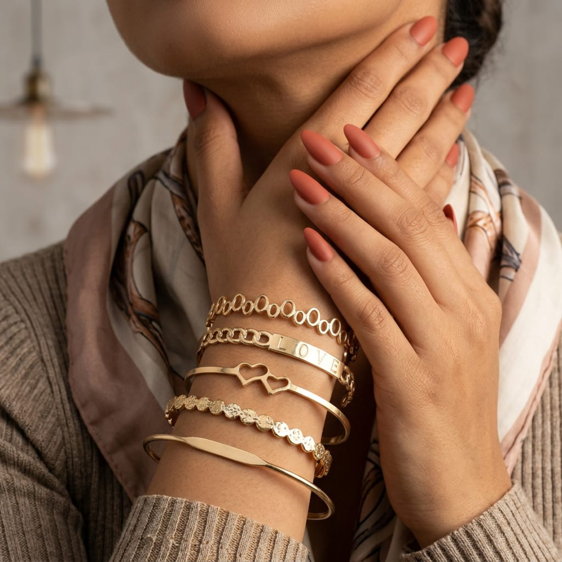 Amora Luxe Stacked Bracelet Set by Suryatra
