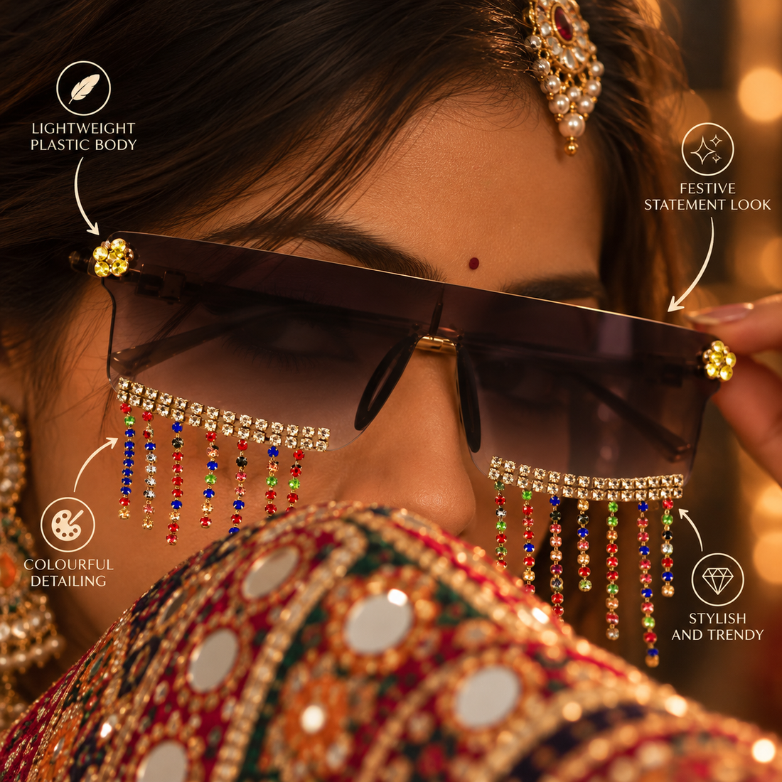 Festive Drip Crystal Shades by Suryatra