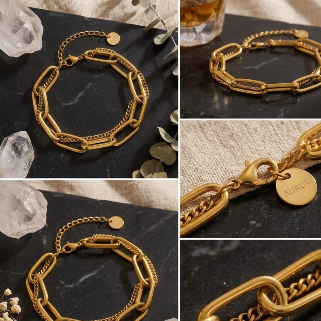 Aurelia Link Luxe Bracelet by Suryatra