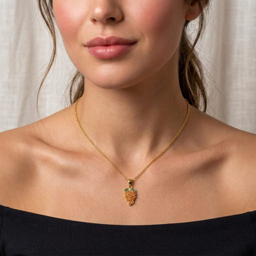 Golden Grape Charm Necklace by Suryatra