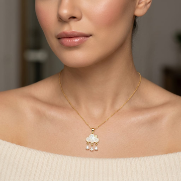 Cloud Drop Charm Necklace by Suryatra