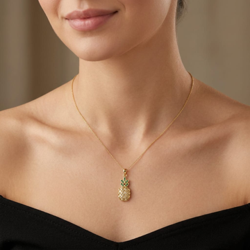 Golden Pine Luxe Pendant Necklace