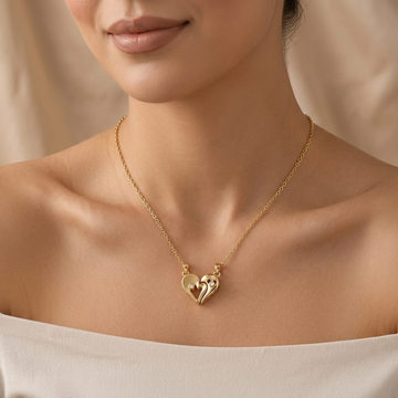 Twin Soul Heart Pendant Necklace