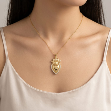 Sacred Heart Radiance Pendant Necklace