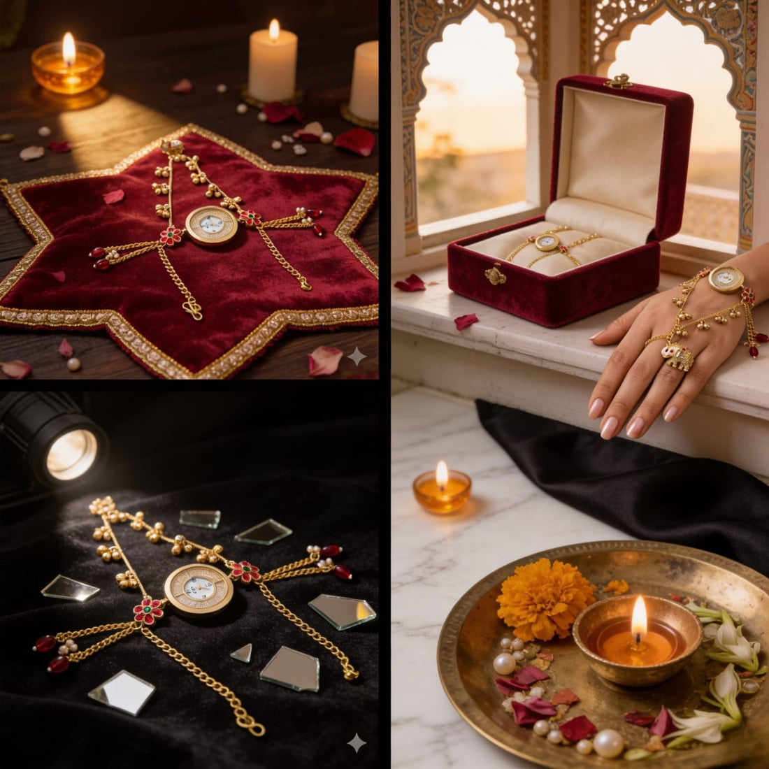 Royal Bridal Kundan Chain Watch By Suryatra