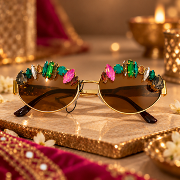 Emerald Jewel Statement Shades by Suryatra