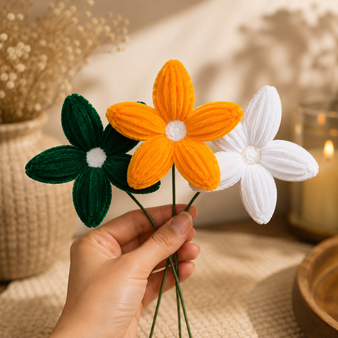 Independence Day Handmade Flower Set by Suryatra