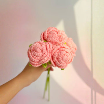 Bloom Pink Roses (Set of 3) by Suryatra