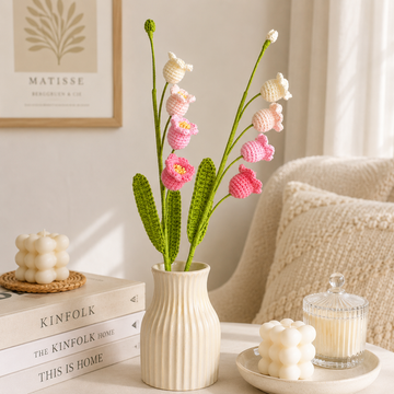 Blush Bloom Crochet Lily Stems by Suryatra