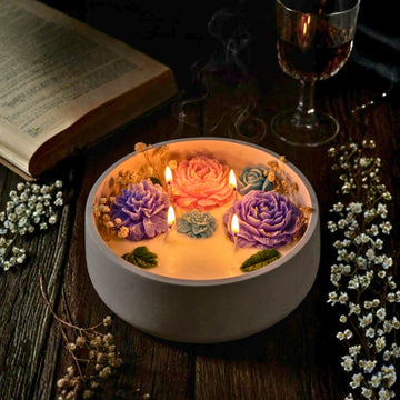 Floral Harmony Candle Bowl by Suryatra