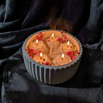 Elegant Blossom Candle Bowl by Suryatra