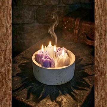 Lavender Blossom Harmony Candle Bowl by Suryatra