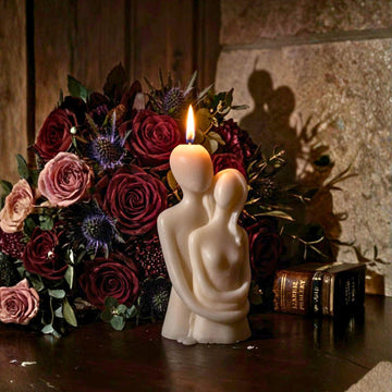 Eternal Embrace Couple Sculpture Candle by Suryatra