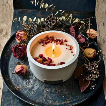 Rose Serenity Bowl Candle by Suryatra