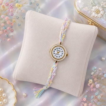 Rainbow Pearl Rakhi Watch by Suryatra