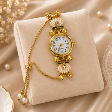 Ivory Lotus Charm Watch by Suryatra