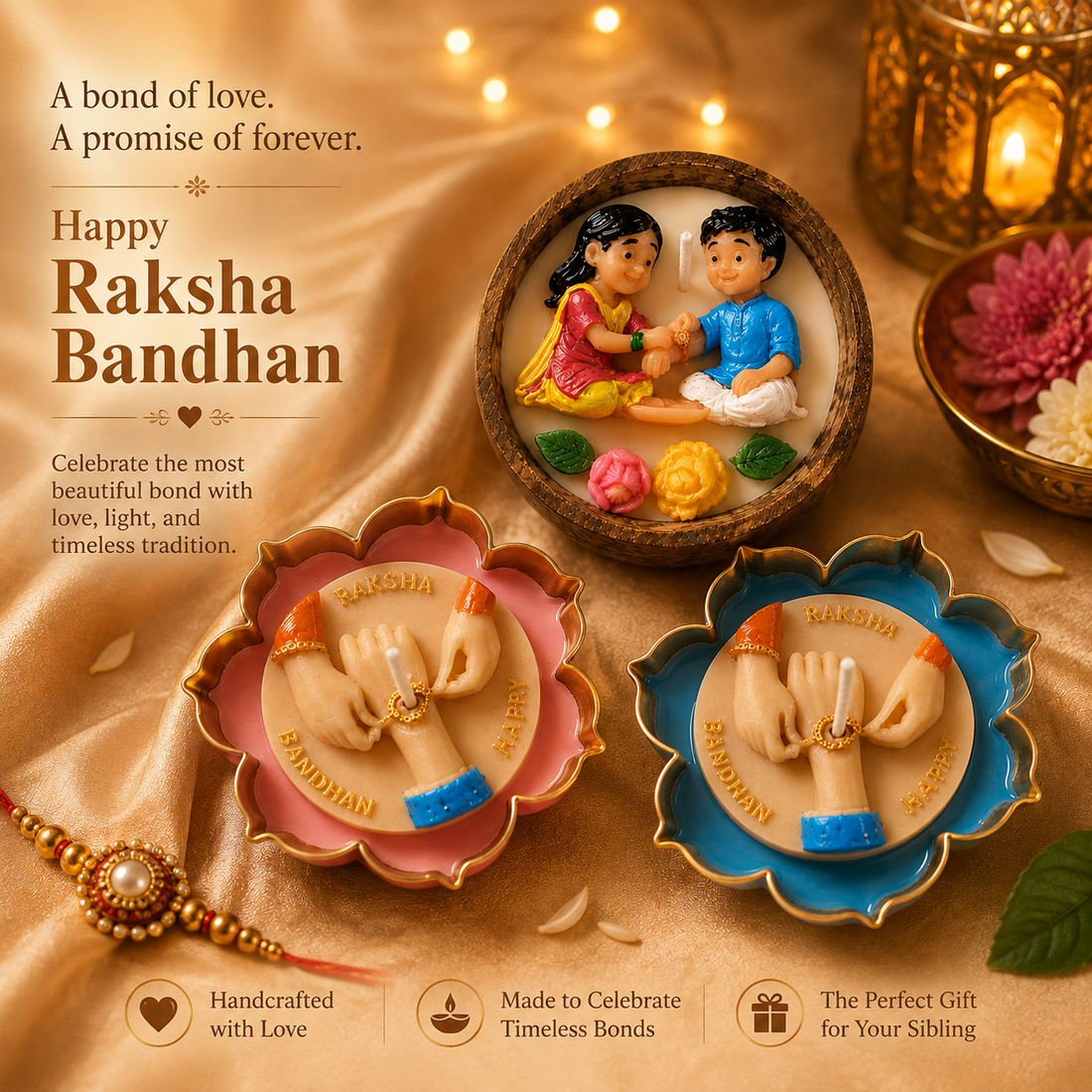 Rakhi Candle Set by Suryatra