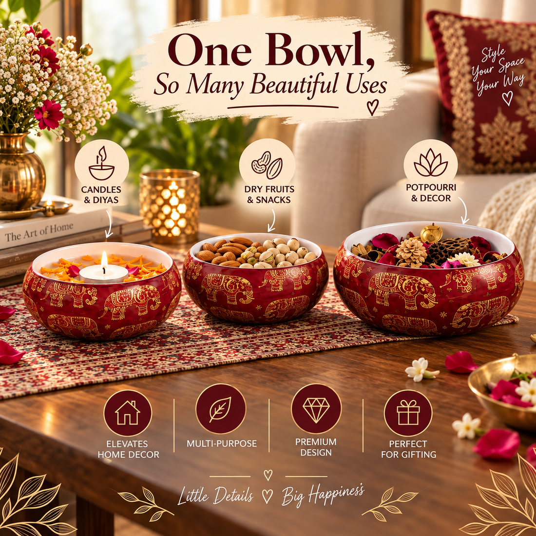 Royal Heritage Bowl Set by Suryatra