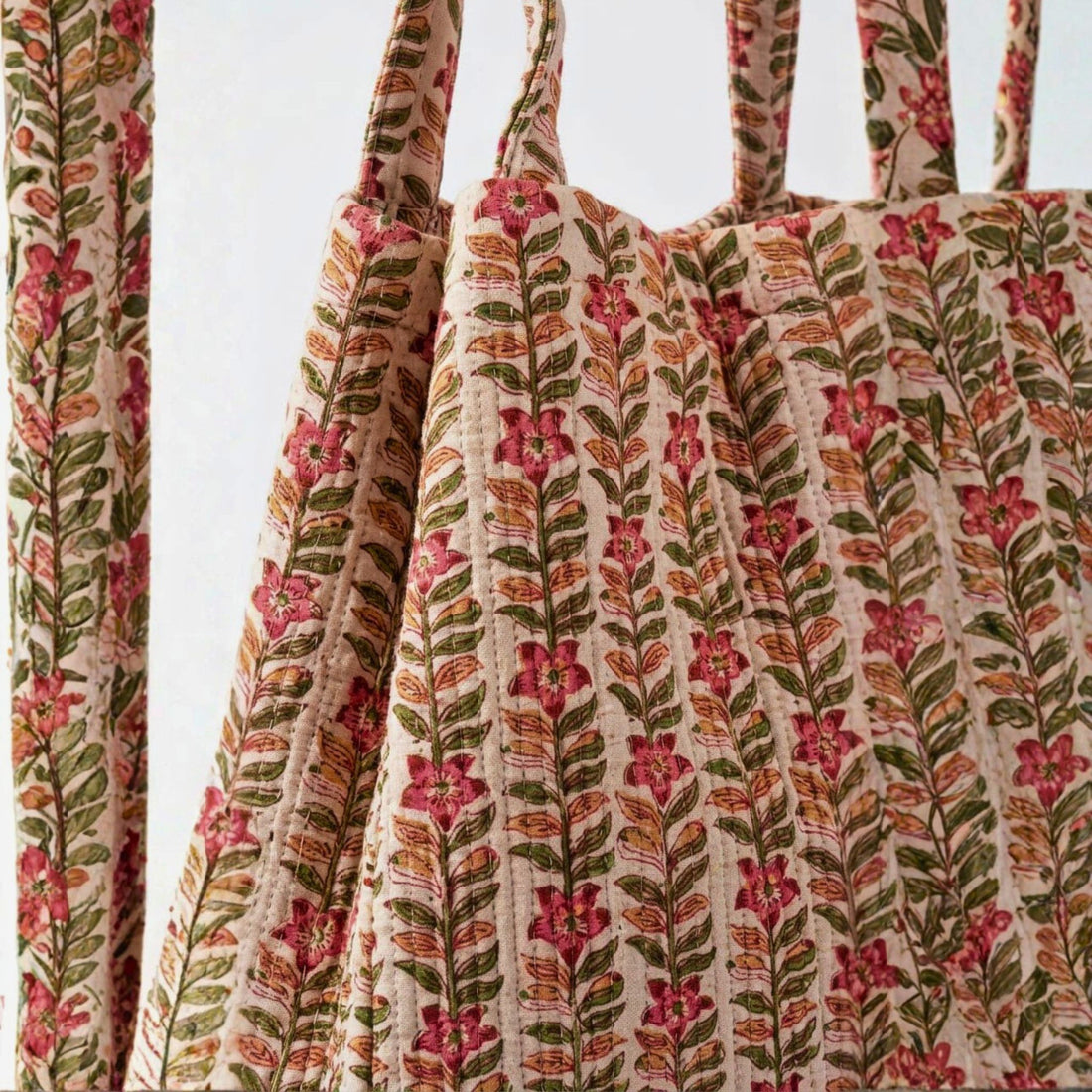 Convertible Tote (16*20 size) Pink Pattern by Suryatra