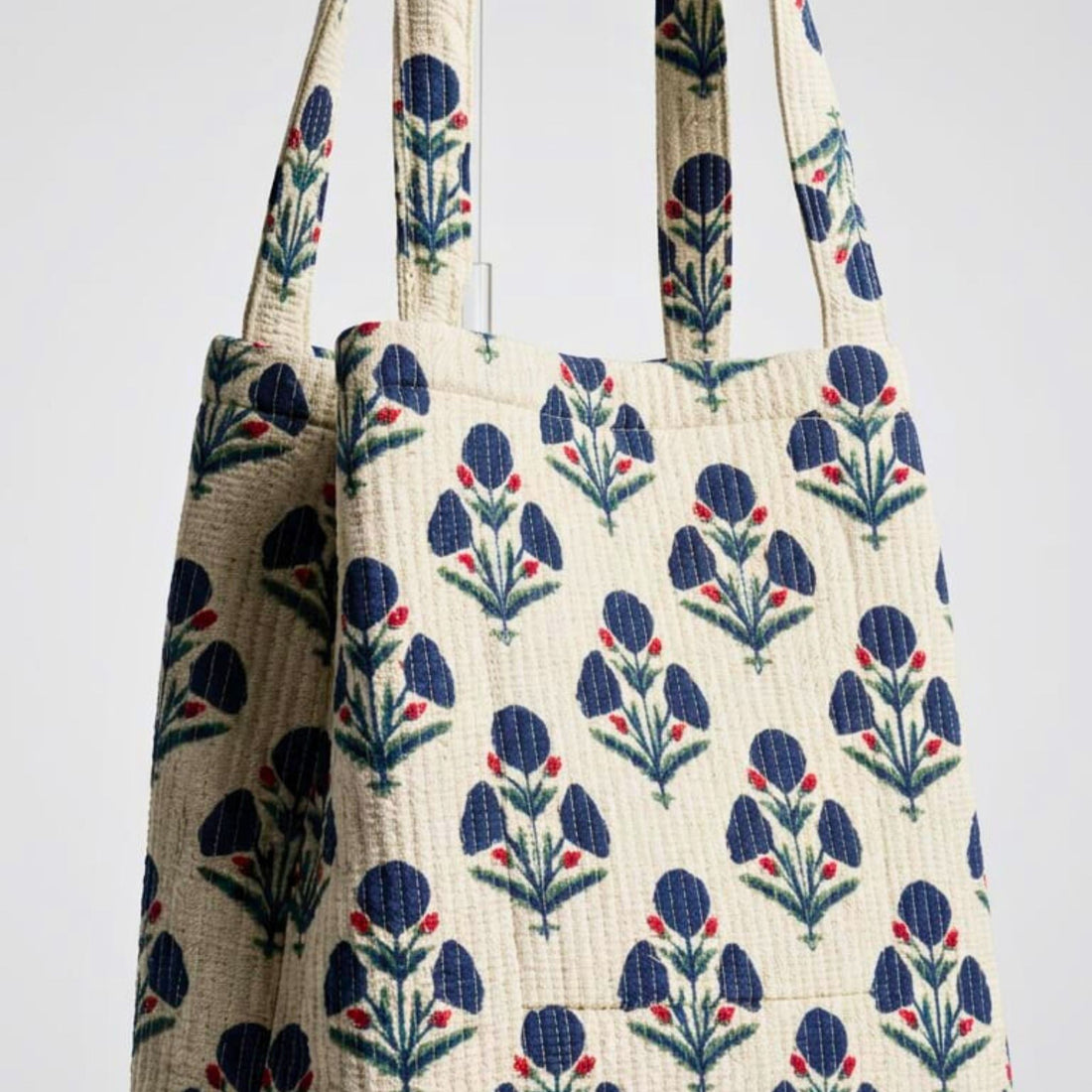 Convertible Tote (16*20 size) off white Pattern by Suryatra