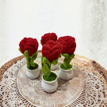Crimson Rose Pots by Suryatra