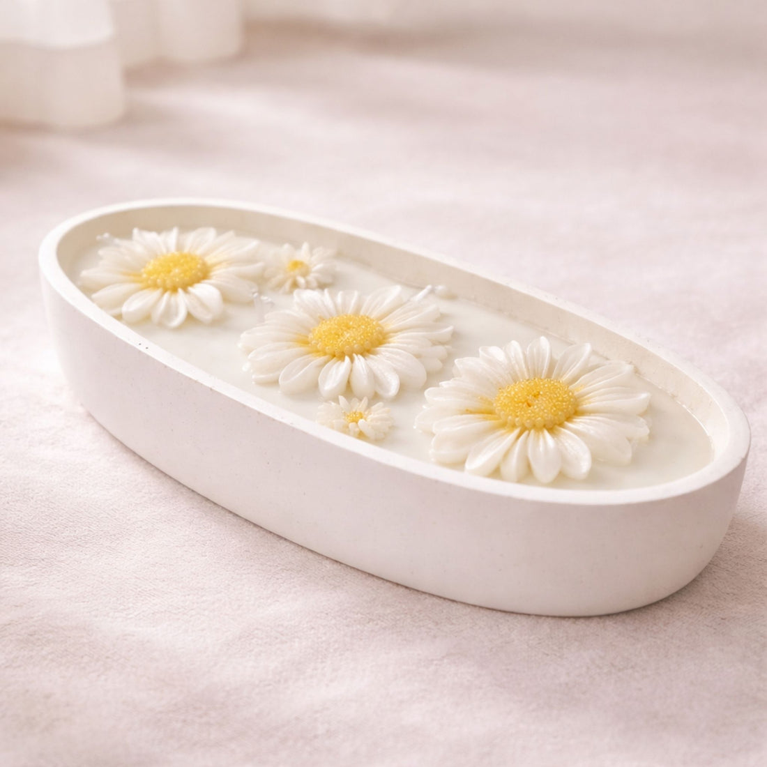 Delicate Daisy Garden Luminous Candle by Suryatra