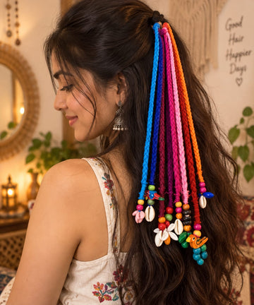 Rainbow Boho Hair Braid by Suryatra