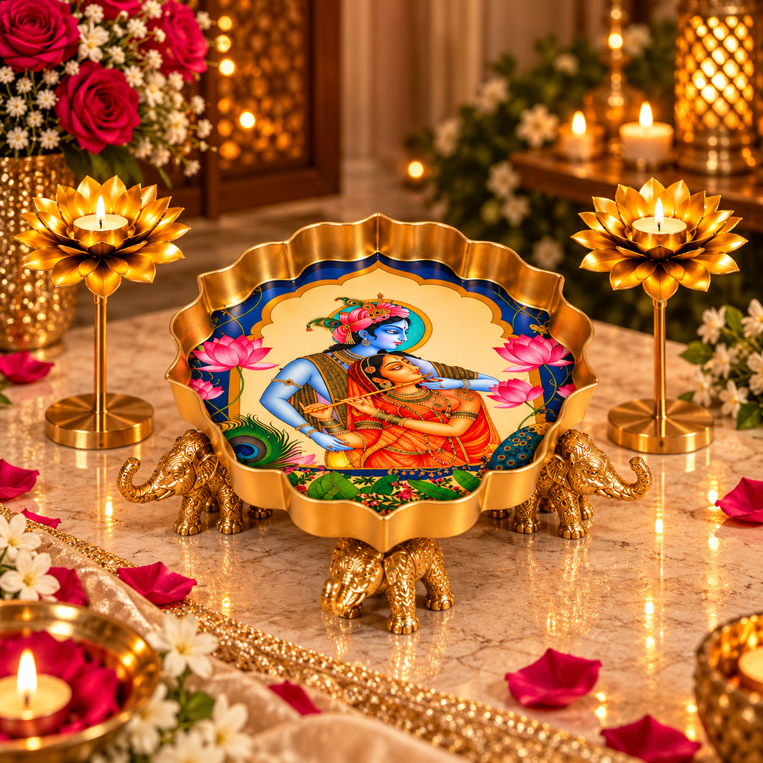 Radha Krishna Festive Decor Set by Suryatra