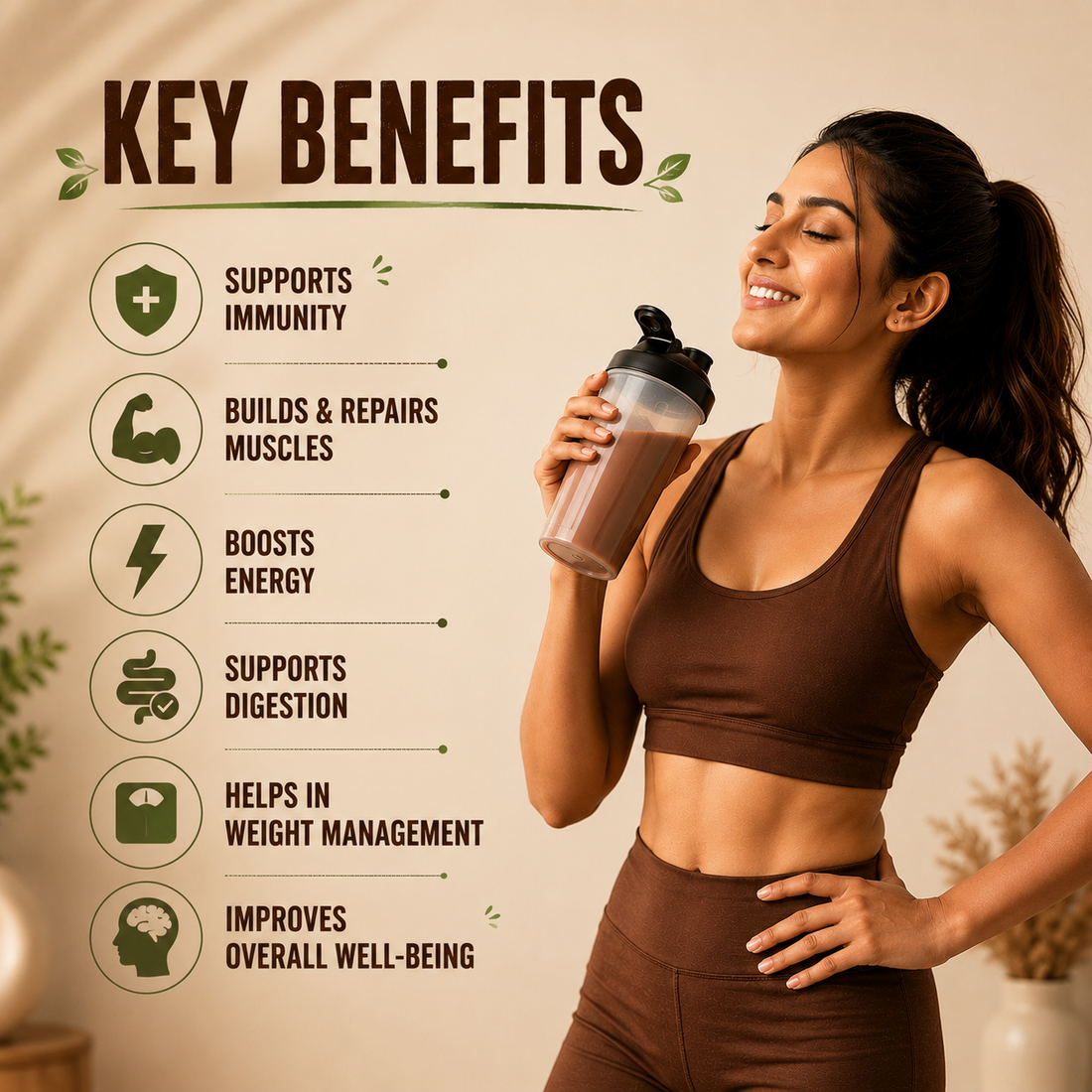 Suryatra Protein Blend - Chocolate(250g) | Plant-Based Protein Powder