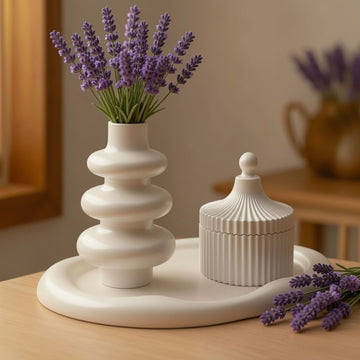 Minimalist Matte Ceramic Ritual Set by Suryatra