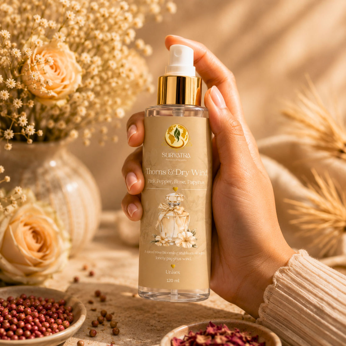 Thorns & Dry Wind Luxury Fragrance Mist by Suryatra
