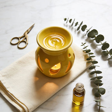 Mustard Yellow Colour Ceramic Diffuser by Suryatra