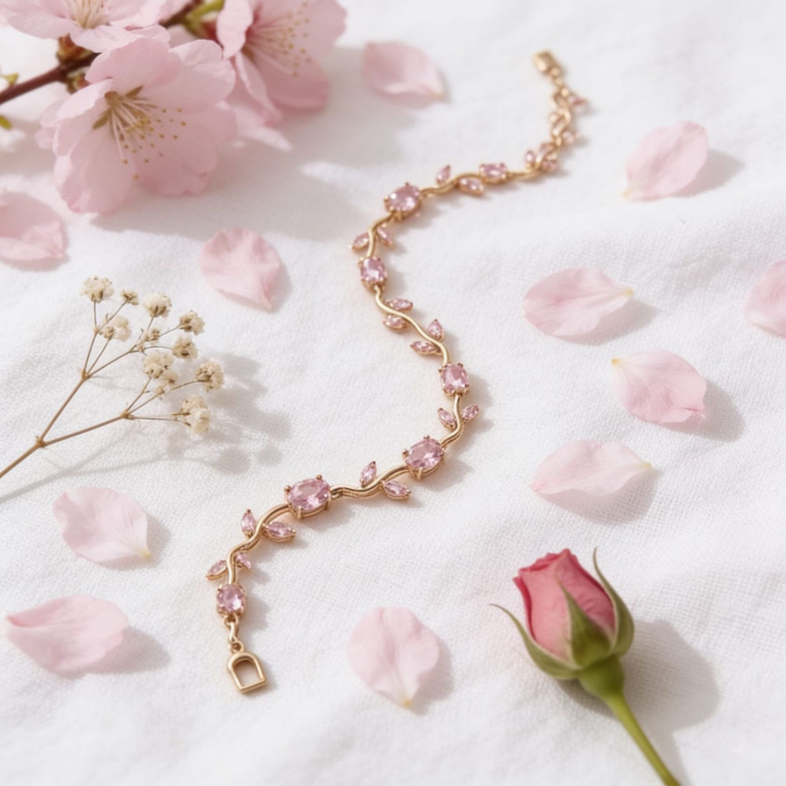 Rose Blush Vine Bracelet by Suryatra