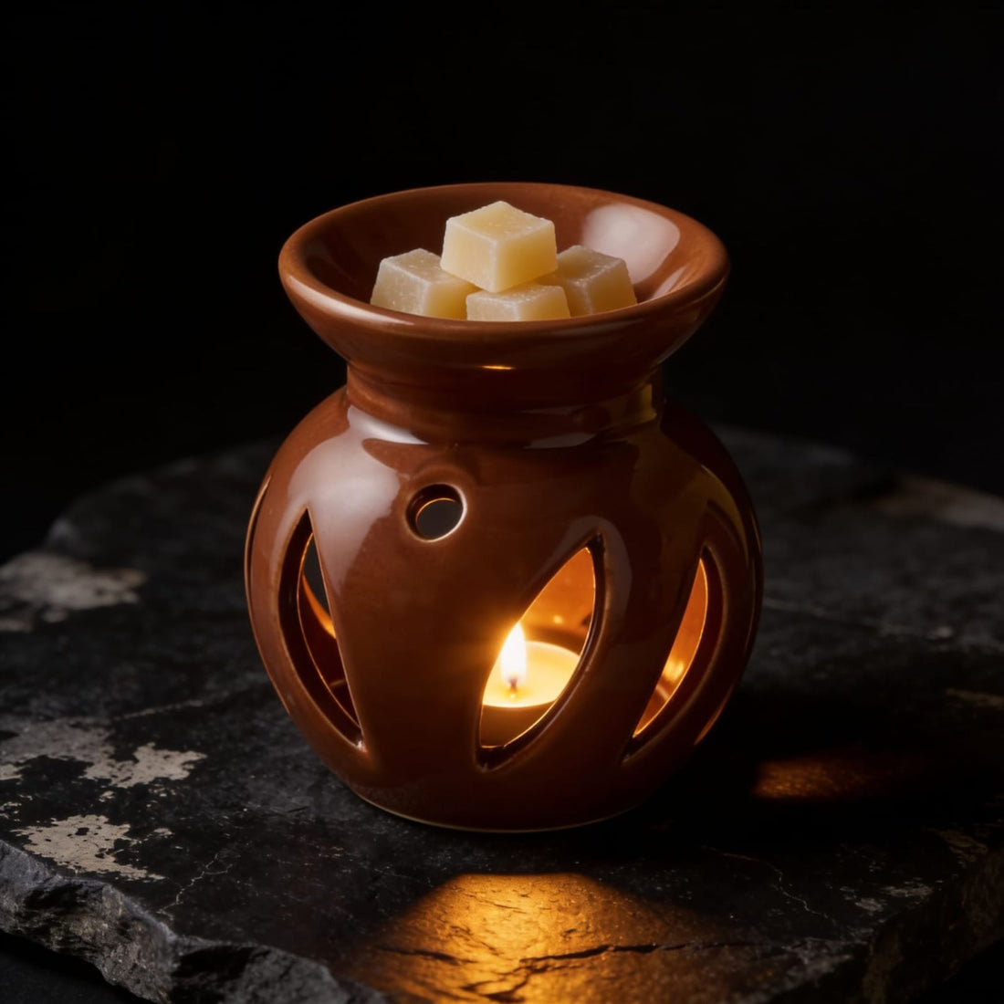 Coffee Brown Colour Ceramic Diffuser by Suryatra