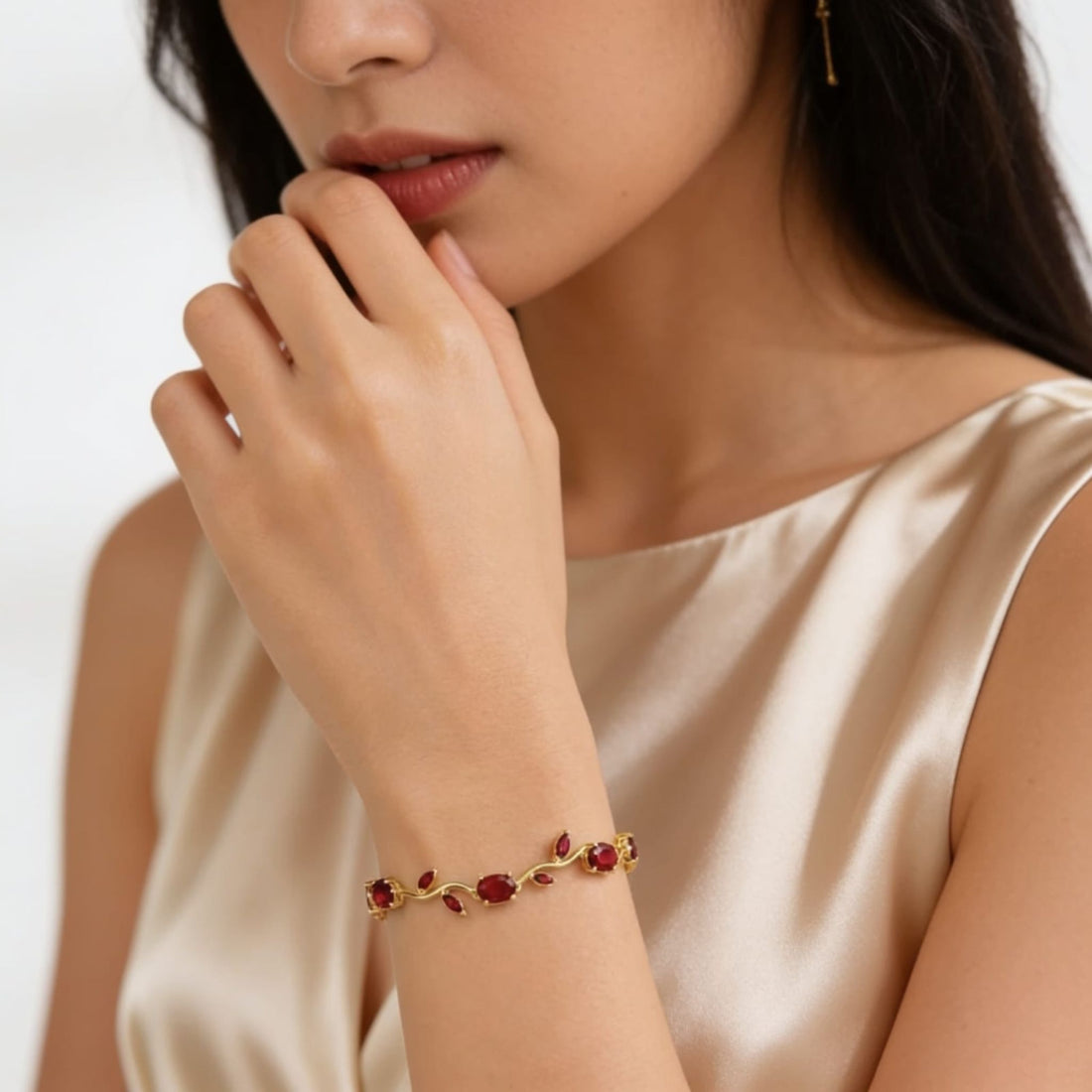 Crimson Passion Ruby Bracelet by Suryatra