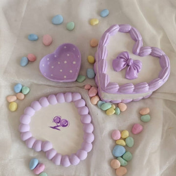 Coquette Heart Ceramic Ritual Set by Suryatra