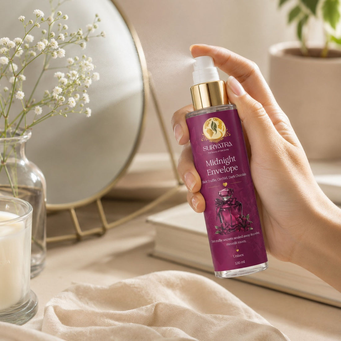 Midnight Envelope Luxury Fragrance Mist by Suryatra