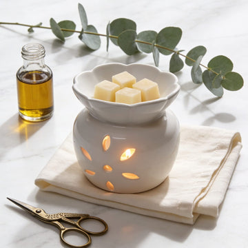 Ivory White Colour Ceramic Diffuser by Suryatra