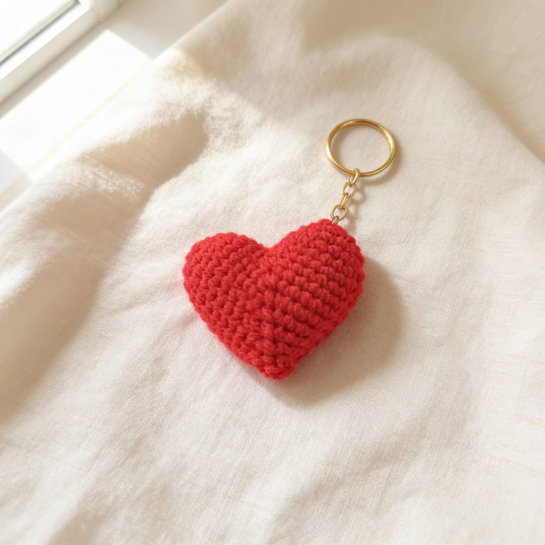 Heartloom Crochet Keychain by Suryatra