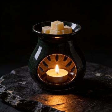 Charcoal Black Colour Ceramic Diffuser by Suryatra