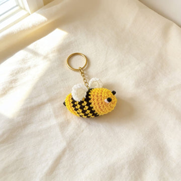 Honey Bee Crochet Keychain by Suryatra